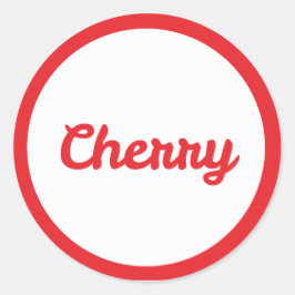 Pegatina Redonda RED Cherry Flavor Round Sticker