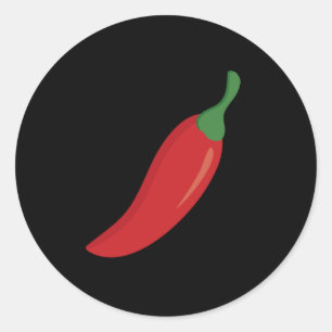 Pegatina Redonda Red Chili Pepper