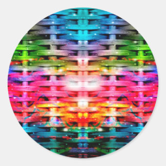 Pegatina Redonda Red de color