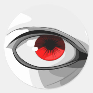 Pegatina Redonda Red Eye