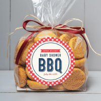 Red Gingham y Blue Baby Shower BBQ