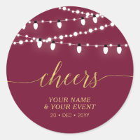 Red & Gold String Luces Alegría Regalo de Favor de