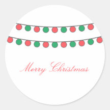 Red Green Holiday String de Pegatinas de luces