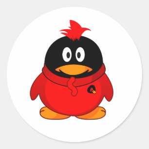 Pegatina Redonda Red Guay Penguin