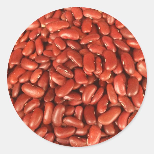 Pegatina Redonda Red Kidney Beans (Anverso)