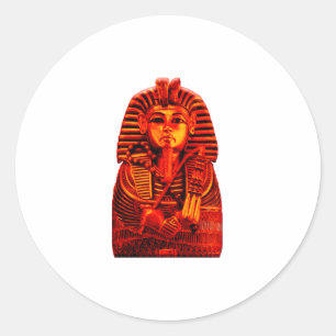 Pegatina Redonda Red King Tut