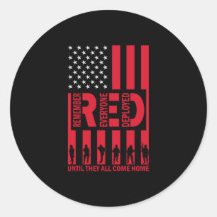 Pegatina Redonda Red Recuerdan A Todos Desplegados Hasta Que Todos 