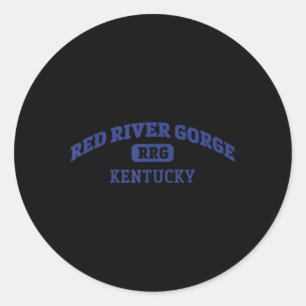 Pegatina Redonda Red River Gorge College Style Rock ClimbArea D