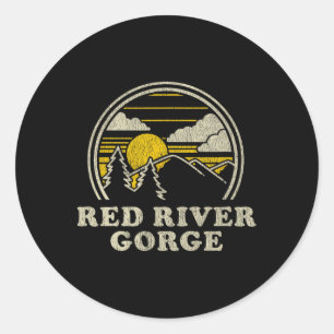 Pegatina Redonda Red River Gorge Kentucky Ky Camiseta Senderismo Vi