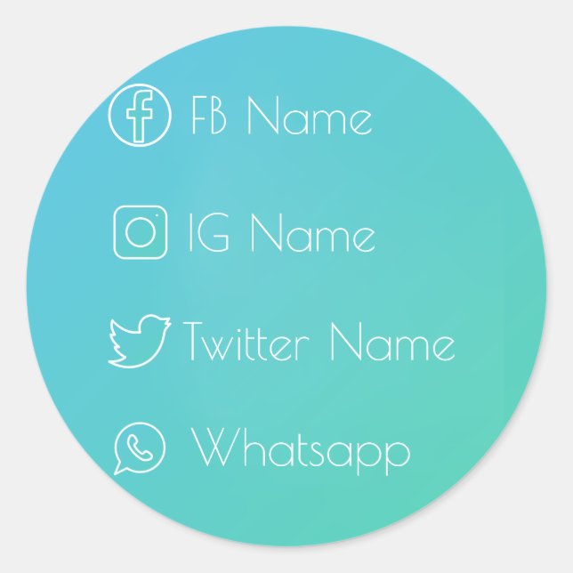 Pegatina Redonda ¡Red social Guay! (Anverso)