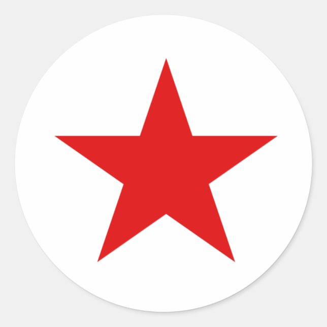 Pegatina Redonda Red Star Communist (Anverso)