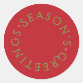 Pegatina Redonda Red Sticker- Gold Typography