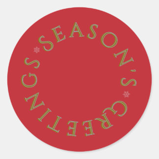 Pegatina Redonda Red Sticker- Gold Typography