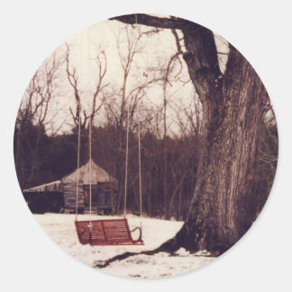 Pegatina Redonda Red Swing