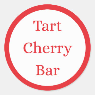 Pegatina Redonda RED Tart Cherry Bar Flavor Round Sticker