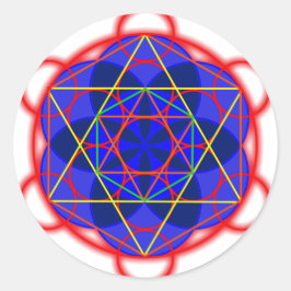 Pegatina Redonda RedBlue de Metatron