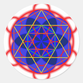 Pegatina Redonda RedBlue de Metatron