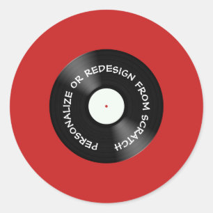 Pegatina Redonda Rediseñar desde Scratch o Personalizar -