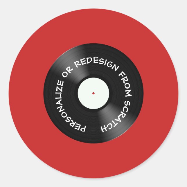 Pegatina Redonda Rediseñar desde Scratch o Personalizar - (Anverso)