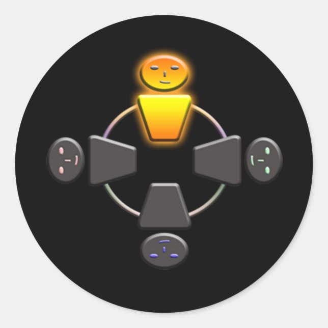 Pegatina Redonda Redondeo (Anverso)