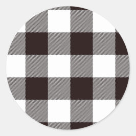 Pegatina Redonda Redondo de Moda Rusa Monograma