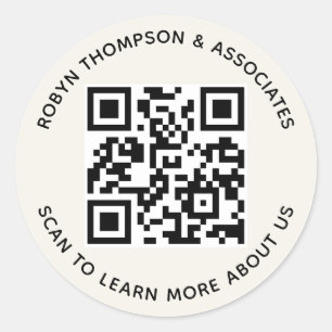 Pegatina Redonda Redondo de nombres de negocio de Personalizado de