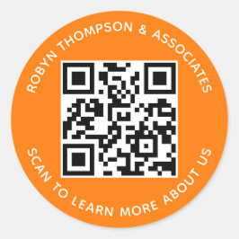 Pegatina Redonda Redondo de nombres de negocios de Personalizado de