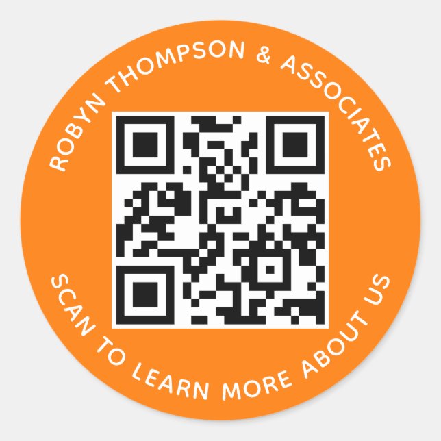 Pegatina Redonda Redondo de nombres de negocios de Personalizado de (Anverso)