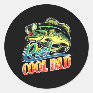 Pegatina Redonda Reel Guay Dad Fisherman