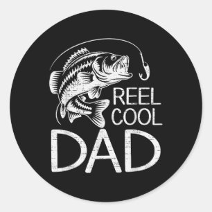 Pegatina Redonda Reel Guay Dad Pescador Pescador Pescador Amante Pa