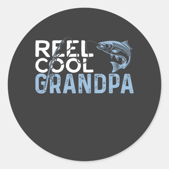 Pegatina Redonda Reel Guay Grandpa (Anverso)