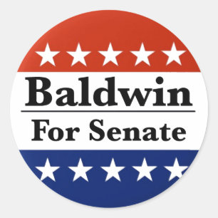 Pegatina Redonda Reelegir a Tammy Baldwin al Senado de Estados Unid