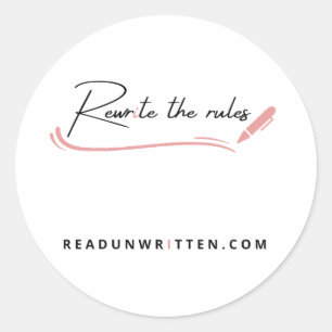 Pegatina Redonda Reescribir las reglas