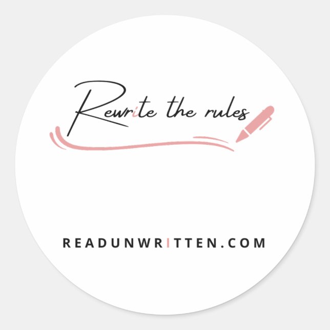 Pegatina Redonda Reescribir las reglas (Anverso)