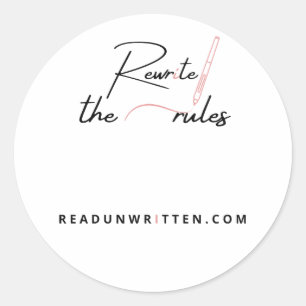 Pegatina Redonda Reescribir las reglas