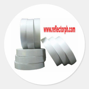 Pegatina Redonda Reflectores de cinta gris reflectante