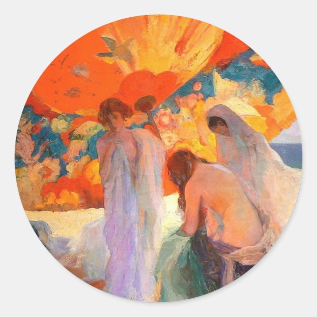 Pegatina Redonda Reflectores Ombres de LLUÍS MASRIERA (Anverso)