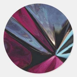 Pegatina Redonda Reflexión en el Relieve metalizado de aluminio