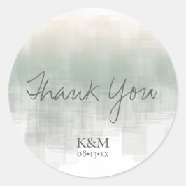 Pegatina Redonda Reflexiones de acuarela Gracias Sage ID774