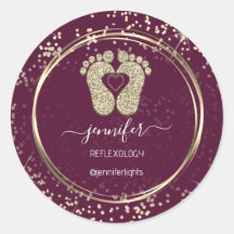 Reflexología Feet Confetti Purpurina de oro Marsal