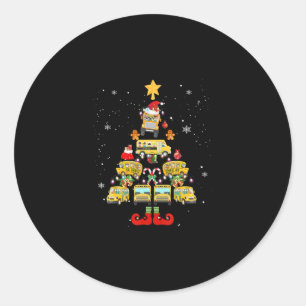 Pegatina Redonda Regalo de árbol de Navidad para conductores de aut