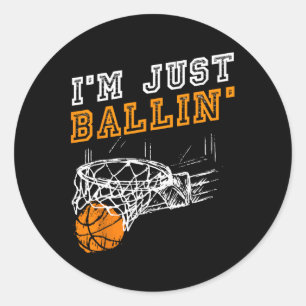 Pegatina Redonda Regalo De Baloncesto Para Entrenadores Jóvenes Chi