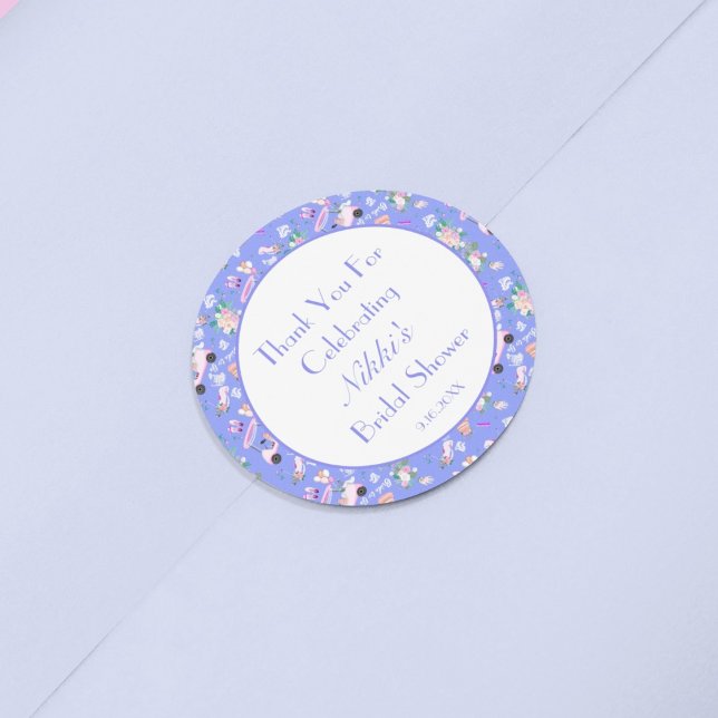 Pegatina Redonda Regalo de Boda de Golf Agradecimiento (Subido por el creador)