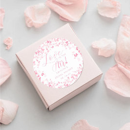 Pegatina Redonda Regalo de Boda "El Amor Está en el Aire" Día de Sa