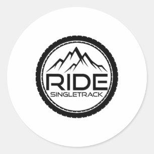Pegatina Redonda Regalo de ciclista de montaña Mtb Freeride