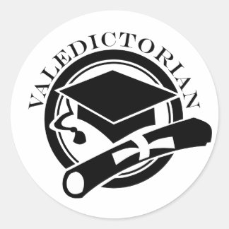 Pegatina Redonda Regalo de clase Valedictorian
