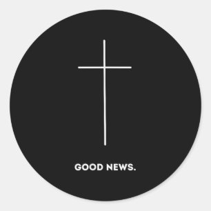 Pegatina Redonda Regalo de confianza premium de Good News