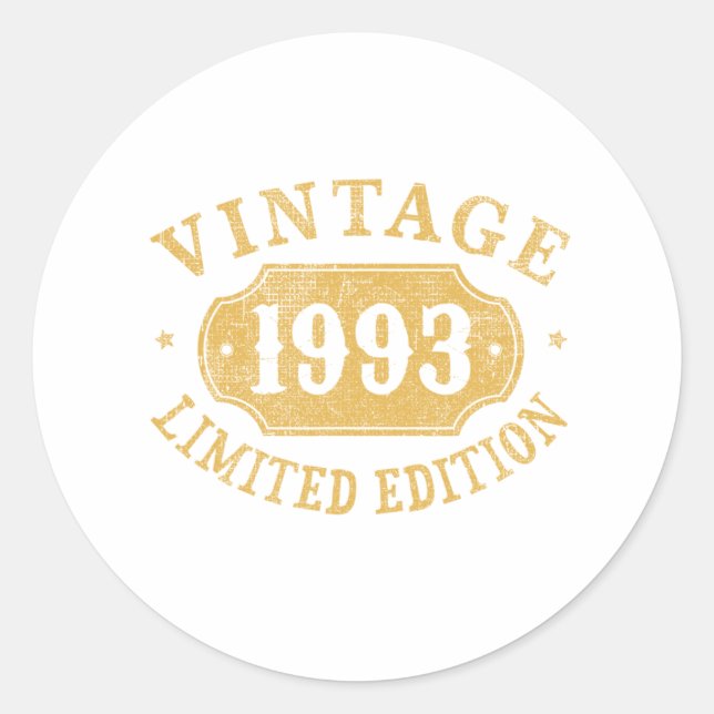 Pegatina Redonda Regalo de cumpleaños a Best Limited para los años  (Anverso)