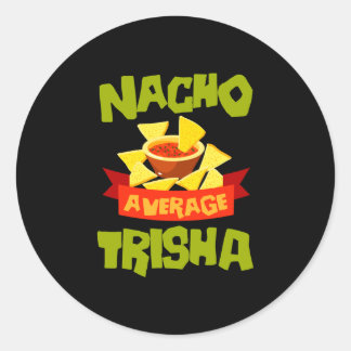 Pegatina Redonda Regalo de cumpleaños divertido con nombre Nacho av