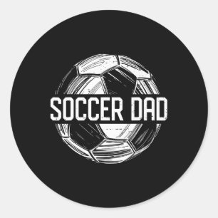 Pegatina Redonda Regalo de equipo de fútbol para papá y familia a j